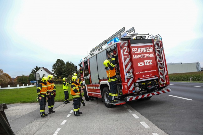 Stau im Berufsverkehr nach Auffahrunfall auf Wiener Strae bei Marchtrenk