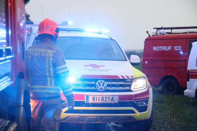 Zehn Feuerwehren bei Brand eines Wohnhauses in Taiskirchen im Innkreis im Einsatz