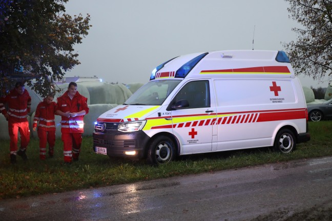 Zehn Feuerwehren bei Brand eines Wohnhauses in Taiskirchen im Innkreis im Einsatz