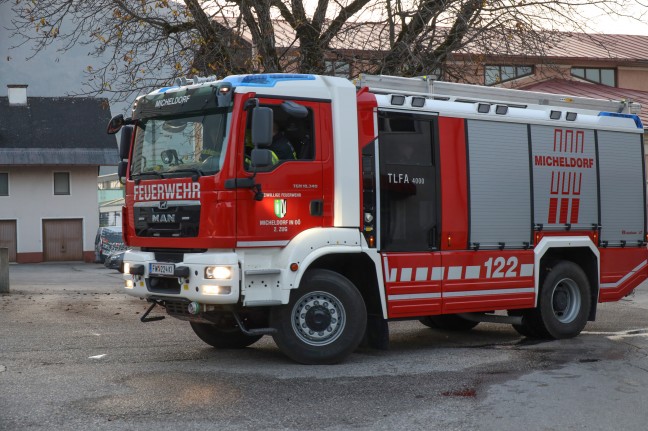 Einsatz der Feuerwehr durch angebranntes Kochgut in einem Wohnhaus in Micheldorf in Oberösterreich