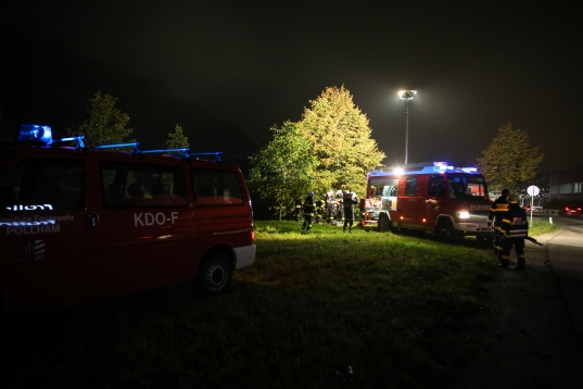 Fünf Feuerwehren bei Brand in einem Unternehmen in Grieskirchen im Einsatz