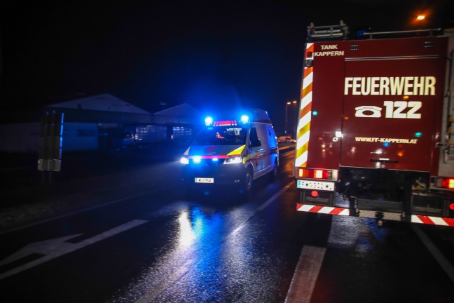 Auffahrunfall mit drei beteiligten Fahrzeugen auf Wiener Strae in Marchtrenk