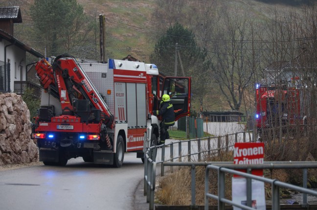 Personenrettung nach schwerem Forstunfall in Micheldorf in Oberösterreich