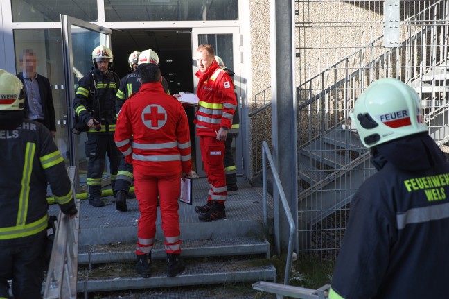 Brand im Schulgebude der HTL in Wels-Innenstadt sorgt fr greren Einsatz
