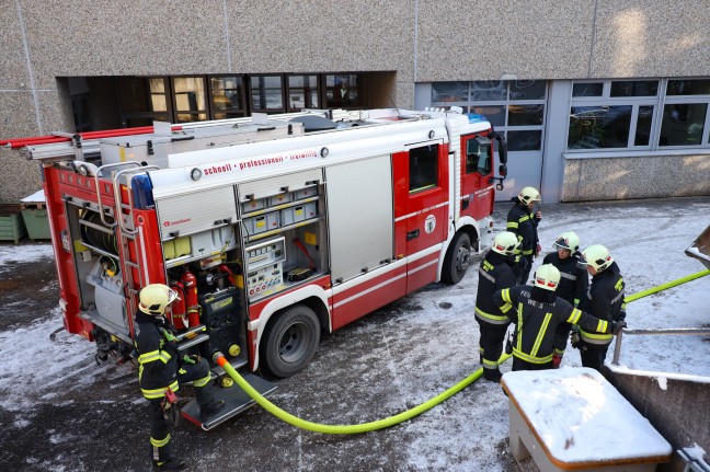 Brand im Schulgebude der HTL in Wels-Innenstadt sorgt fr greren Einsatz