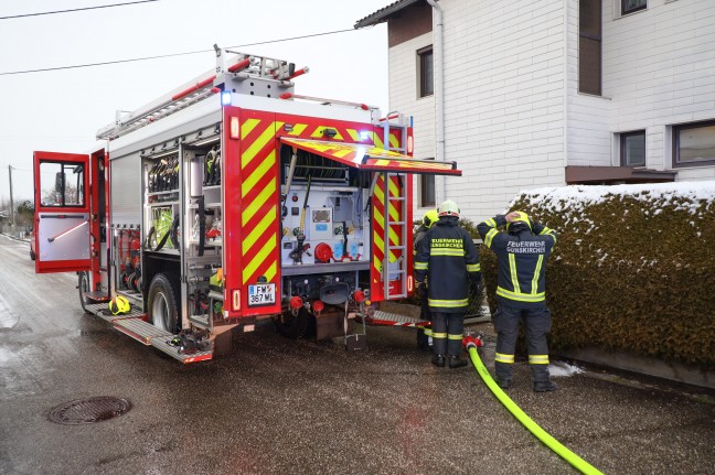 Verrauchter Keller in einem Einfamilienhaus in Gunskirchen sorgte für Einsatz der Feuerwehr