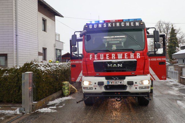 Verrauchter Keller in einem Einfamilienhaus in Gunskirchen sorgte fr Einsatz der Feuerwehr