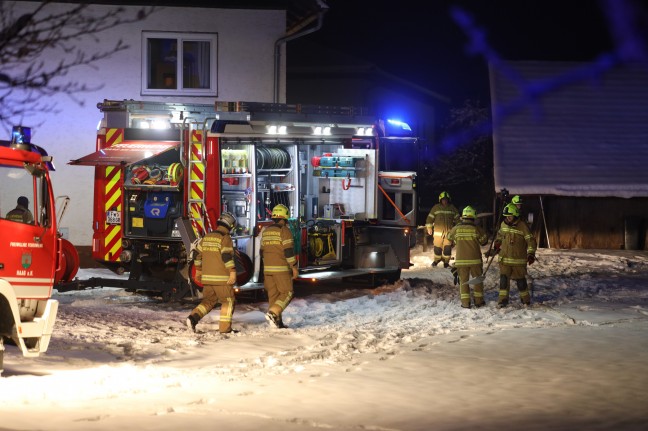 Brand im Heizraum eines Wohnhauses in Haag am Hausruck durch zwei Feuerwehren schnell gelscht