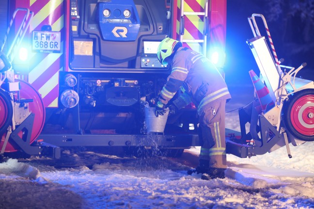 Brand im Heizraum eines Wohnhauses in Haag am Hausruck durch zwei Feuerwehren schnell gelscht