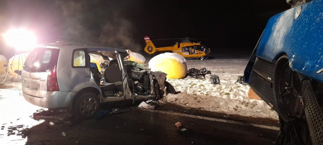 Tdlicher Crash zwischen LKW und PKW auf Pyhrnpass Strae in St. Pankraz