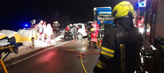 Tdlicher Crash zwischen LKW und PKW auf Pyhrnpass Strae in St. Pankraz