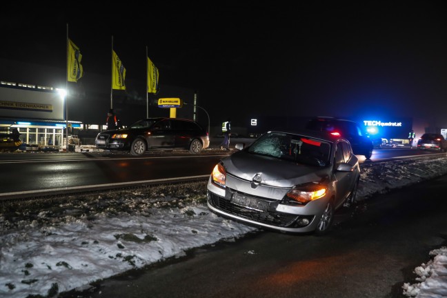 Kollision dreier PKW auf Wiener Strae bei Marchtrenk