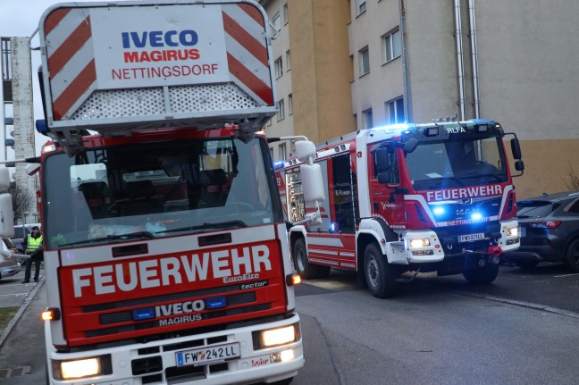 Vier Feuerwehren bei angebranntem Kochgut in einer Wohnung in Ansfelden im Einsatz