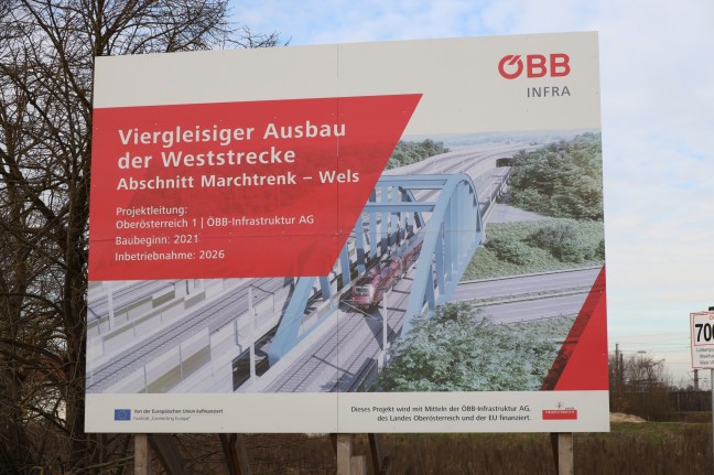 Fund einer Fliegerbombe bei Bauarbeiten in Wels-Neustadt sorgte für Sperre der Westbahnstrecke