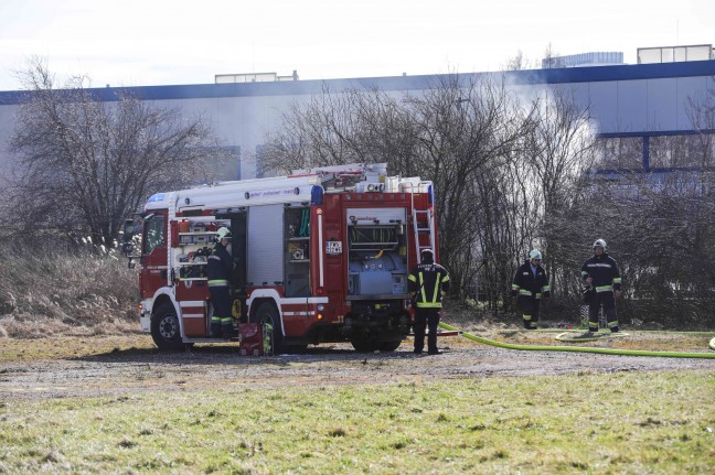 Brand eines Komposthaufens in einem Kleingarten in Wels-Neustadt