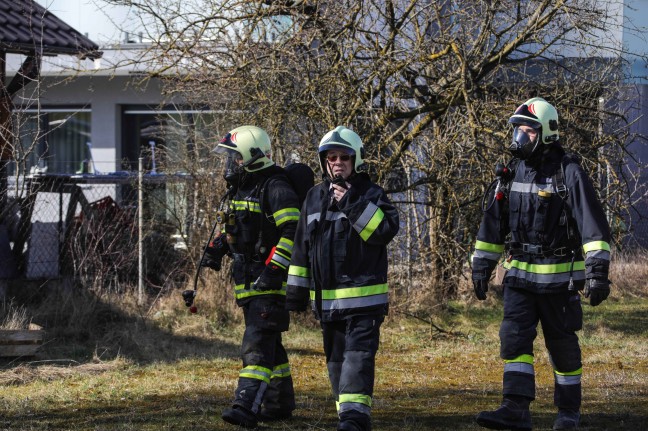 Brand eines Komposthaufens in einem Kleingarten in Wels-Neustadt