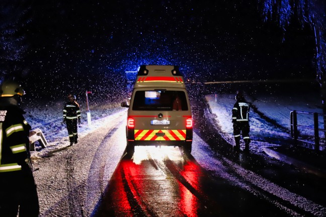 Lenker nach internem Notfall mit PKW in Heiligenberg gegen Baum gekracht