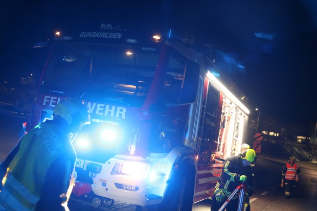 Telefonmast bei Verkehrsunfall in Gunskirchen umgefahren