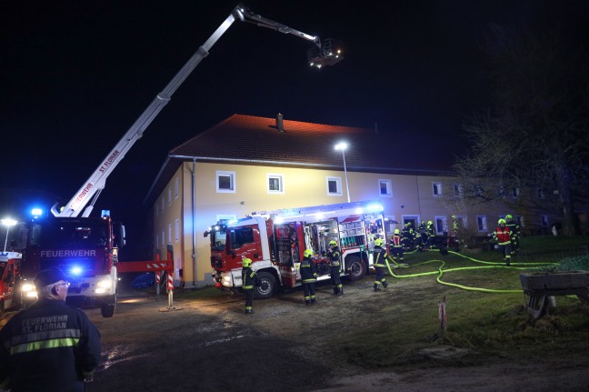 Drei Feuerwehren bei ausgedehntem Kaminbrand in St. Florian im Einsatz