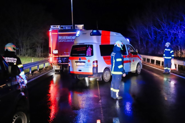 Augenscheinlich schwerer Verkehrsunfall in Leopoldschlag endet glimpflich
