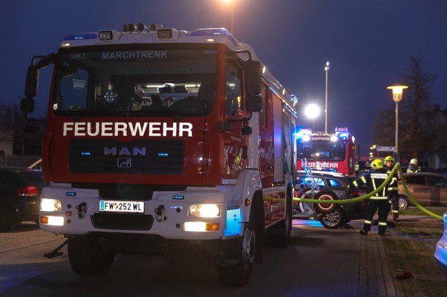 Kchenbrand in einer Wohnung eines Mehrparteienwohnhauses in Marchtrenk