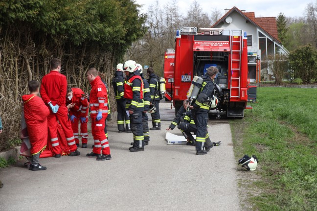 Zimmerbrand in einem Mehrparteienwohnhaus in Bad Wimsbach-Neydharting