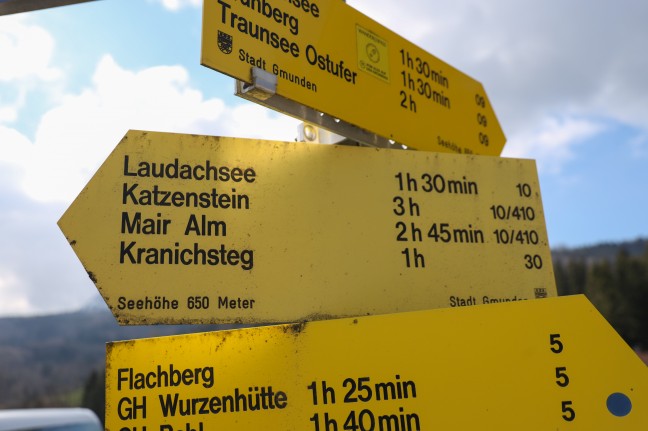Suchaktion nach abgängiger Frau (22) um Grünberg, Traunstein und Laudachsee in Gmunden fortgesetzt