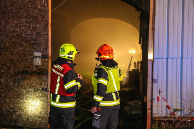 Dritter Brand: Diesmal Feuer im Lagerraum eines landwirtschaftlichen Gebudes in Marchtrenk