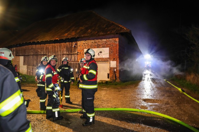 Dritter Brand: Diesmal Feuer im Lagerraum eines landwirtschaftlichen Gebudes in Marchtrenk