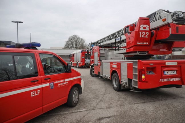 Brand in einer Filiale eines Lebensmittelhndlers in Wels-Lichtenegg