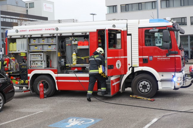 Brand in einer Filiale eines Lebensmittelhndlers in Wels-Lichtenegg