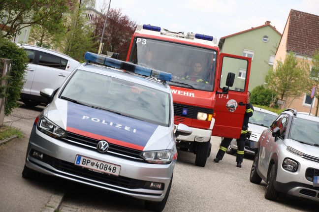 Brand einer Altpapiertonne samt versp�tetem Christbaumbrand in Wels-Vogelweide