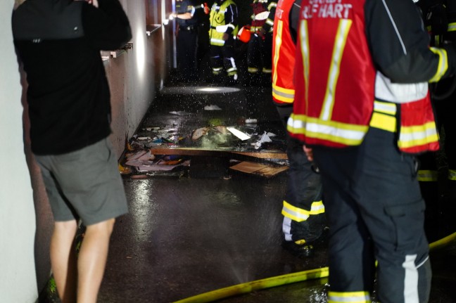 Brand in einem Jugendzentrum in Leonding sorgt fr Einsatz von drei Feuerwehren