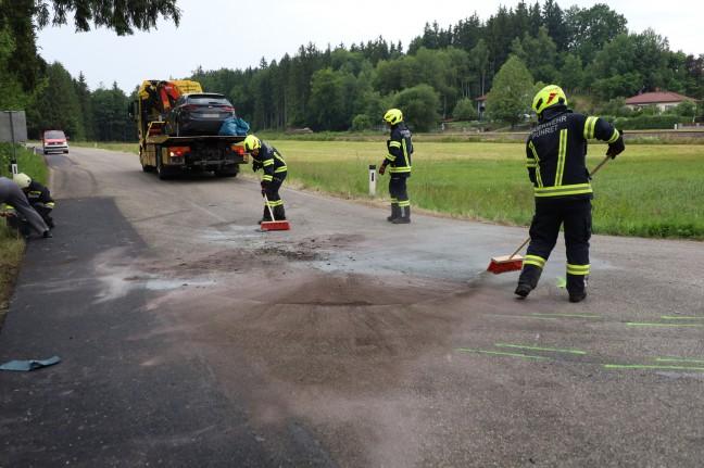 Schwerer Verkehrsunfall zwischen zwei PKW in Pühret fordert zwei Verletzte