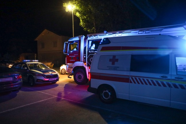 Personenrettung in Kremsmnster: Mann steckte mit Kopf in einem Gelnder fest