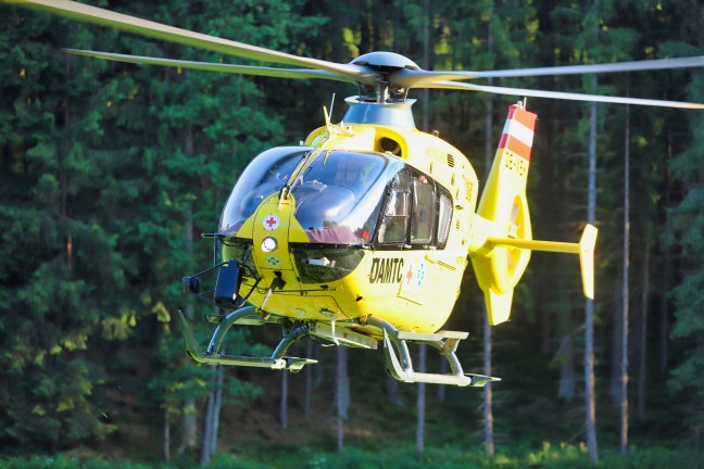 Motorradfahrer bei Verkehrsunfall in Bad Leonfelden über Böschung gestürzt und schwer verletzt