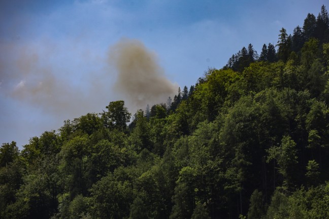 Groeinsatz bei Waldbrand am Weienberg in Klaus an der Pyhrnbahn