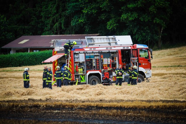 Sechs Feuerwehren bei Feldbrand in Moosbach im Einsatz