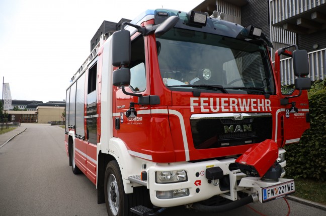 Einsatz der Feuerwehr in Wels-Lichtenegg durch nicht erreichbaren piepsenden Melder