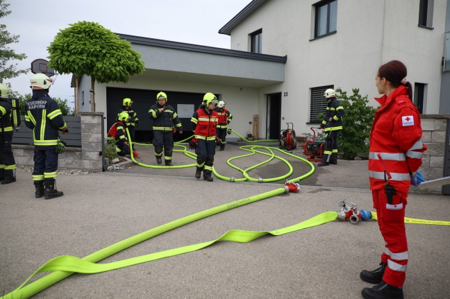 Kellerbrand in einem Einfamilienhaus in Marchtrenk