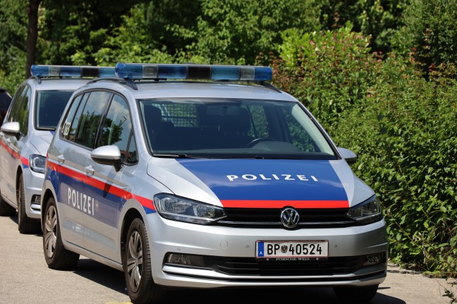 Brandeinsatz in einem Waldstck in Wels-Lichtenegg