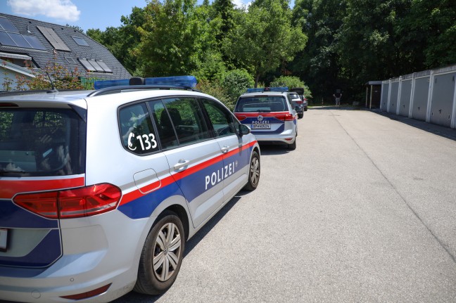 Brandeinsatz in einem Waldstck in Wels-Lichtenegg