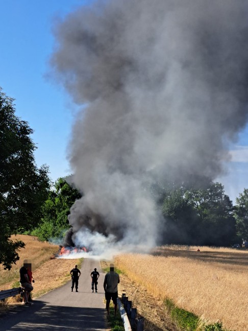 Vier PKW und zwei Kleintransporter in Marchtrenk in Flammen aufgegangen