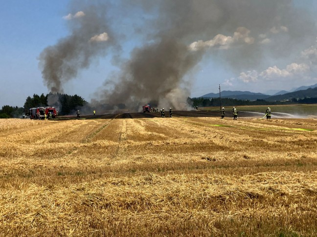 Feldbrnde sorgen erneut fr einige grere Einstze der Feuerwehren in Obersterreich