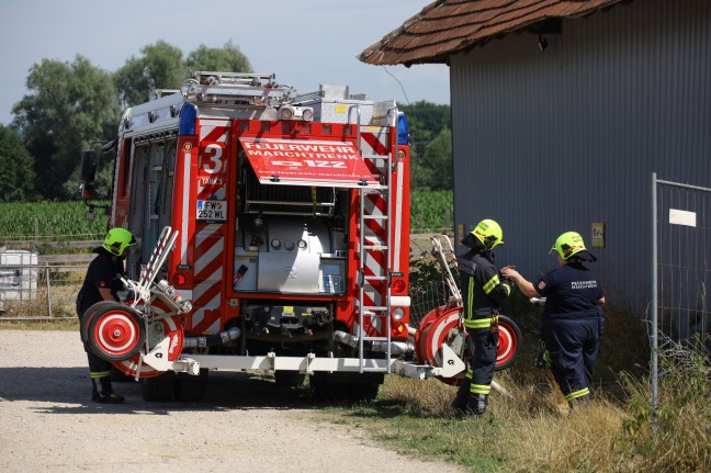 Neuerlich Löscharbeiten auf desolatem Vierkanthof in Marchtrenk