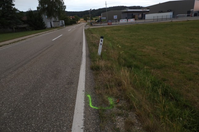 Motorradlenker (60) bei Kollision mit Zaun in Neuhofen im Innkreis tödlich verunglückt