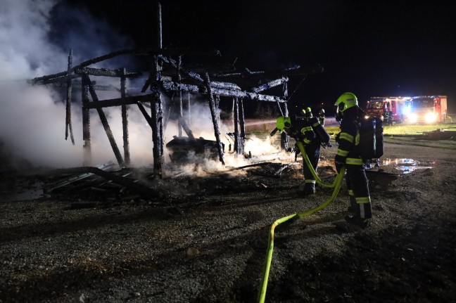 Vollbrand eines kleineren Stadels in Micheldorf in Obersterreich