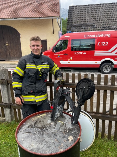 Brand eines E-Scooters im Keller eines Wohnhauses in Spital am Pyhrn