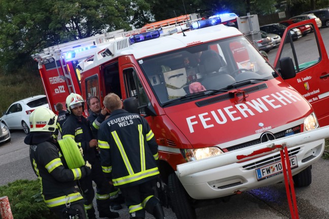 Brand eines Altpapiercontainers in Wels-Vogelweide