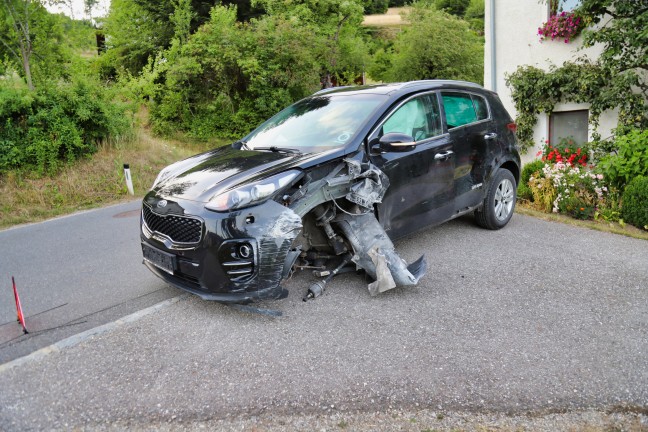 Angeblich schwerer Verkehrsunfall in St. Oswald bei Freistadt endete glimpflich